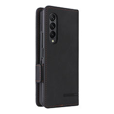 Leather Case Stands Flip Cover Holder L09Z for Samsung Galaxy Z Fold4 5G Black