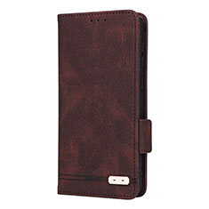 Leather Case Stands Flip Cover Holder L10Z for Samsung Galaxy A33 5G Brown