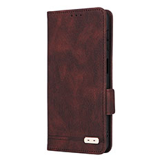 Leather Case Stands Flip Cover Holder L10Z for Samsung Galaxy M32 5G Brown