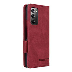 Leather Case Stands Flip Cover Holder L10Z for Samsung Galaxy Z Fold2 5G Red