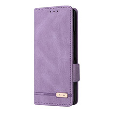 Leather Case Stands Flip Cover Holder L10Z for Samsung Galaxy Z Fold4 5G Purple