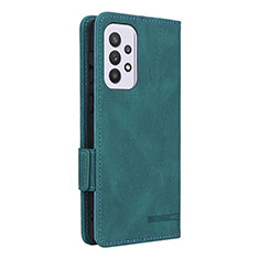 Leather Case Stands Flip Cover Holder L11Z for Samsung Galaxy A33 5G Green