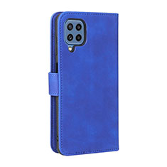 Leather Case Stands Flip Cover Holder L12Z for Samsung Galaxy M32 4G Blue