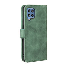 Leather Case Stands Flip Cover Holder L12Z for Samsung Galaxy M32 4G Green
