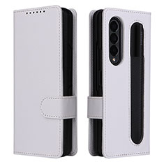 Leather Case Stands Flip Cover Holder L14Z for Samsung Galaxy Z Fold4 5G White