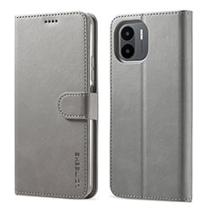 Leather Case Stands Flip Cover Holder LC1 for Xiaomi Redmi A1 Gray