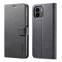 Leather Case Stands Flip Cover Holder LC1 for Xiaomi Redmi A2 Black