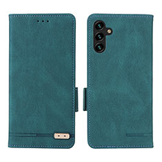 Leather Case Stands Flip Cover Holder LZ1 for Samsung Galaxy A04s Green