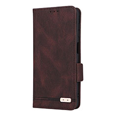 Leather Case Stands Flip Cover Holder LZ2 for Samsung Galaxy A04s Brown