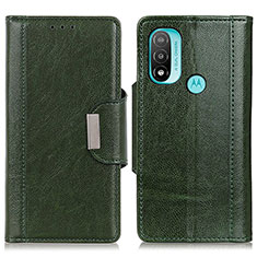 Leather Case Stands Flip Cover Holder M01L for Motorola Moto E20 Green