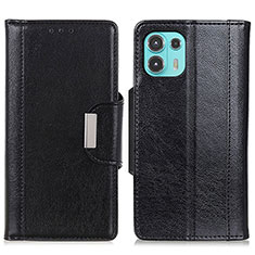 Leather Case Stands Flip Cover Holder M01L for Motorola Moto Edge 20 Lite 5G Black