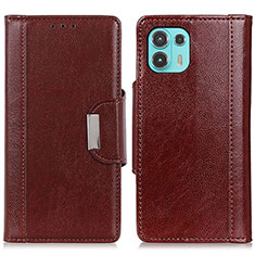 Leather Case Stands Flip Cover Holder M01L for Motorola Moto Edge 20 Lite 5G Brown