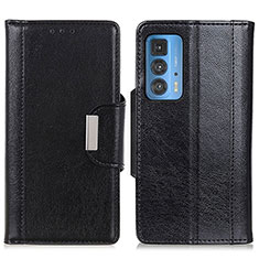 Leather Case Stands Flip Cover Holder M01L for Motorola Moto Edge 20 Pro 5G Black