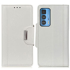 Leather Case Stands Flip Cover Holder M01L for Motorola Moto Edge 20 Pro 5G White