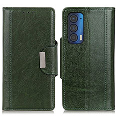 Leather Case Stands Flip Cover Holder M01L for Motorola Moto Edge (2021) 5G Green