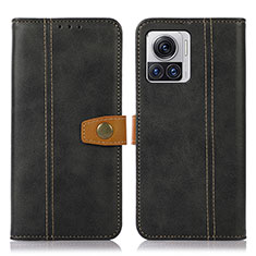 Leather Case Stands Flip Cover Holder M01L for Motorola Moto Edge 30 Ultra 5G Black