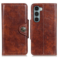 Leather Case Stands Flip Cover Holder M01L for Motorola Moto Edge S30 5G Brown