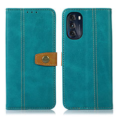 Leather Case Stands Flip Cover Holder M01L for Motorola Moto G 5G (2022) Green