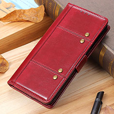 Leather Case Stands Flip Cover Holder M01L for Motorola Moto G Stylus (2021) Red