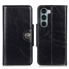 Leather Case Stands Flip Cover Holder M01L for Motorola Moto G200 5G Black