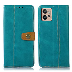 Leather Case Stands Flip Cover Holder M01L for Motorola Moto G32 Green