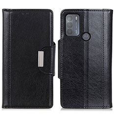 Leather Case Stands Flip Cover Holder M01L for Motorola Moto G50 Black
