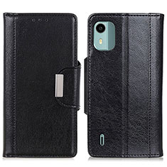 Leather Case Stands Flip Cover Holder M01L for Nokia C12 Black
