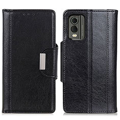 Leather Case Stands Flip Cover Holder M01L for Nokia C210 Black