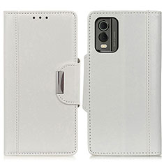 Leather Case Stands Flip Cover Holder M01L for Nokia C210 White