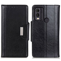 Leather Case Stands Flip Cover Holder M01L for Nokia C22 Black
