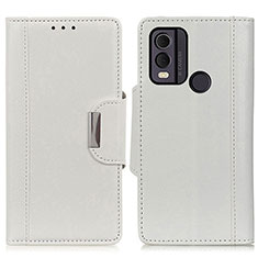 Leather Case Stands Flip Cover Holder M01L for Nokia C22 White