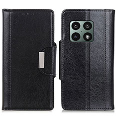 Leather Case Stands Flip Cover Holder M01L for OnePlus 10 Pro 5G Black