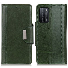 Leather Case Stands Flip Cover Holder M01L for Oppo A53s 5G Green