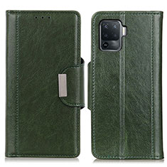 Leather Case Stands Flip Cover Holder M01L for Oppo A94 4G Green