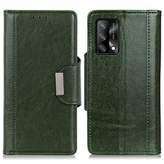 Leather Case Stands Flip Cover Holder M01L for Oppo A95 4G Green