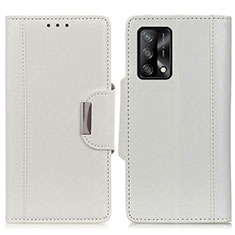 Leather Case Stands Flip Cover Holder M01L for Oppo Reno6 Lite White