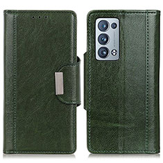 Leather Case Stands Flip Cover Holder M01L for Oppo Reno6 Pro 5G Green