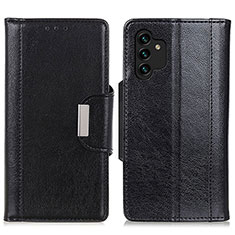 Leather Case Stands Flip Cover Holder M01L for Samsung Galaxy A13 5G Black