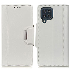Leather Case Stands Flip Cover Holder M01L for Samsung Galaxy M32 4G White