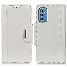 Leather Case Stands Flip Cover Holder M01L for Samsung Galaxy M52 5G White