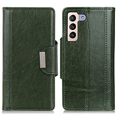 Leather Case Stands Flip Cover Holder M01L for Samsung Galaxy S21 FE 5G Green