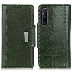 Leather Case Stands Flip Cover Holder M01L for Sony Xperia 1 V Green