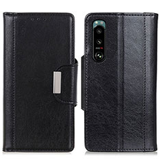 Leather Case Stands Flip Cover Holder M01L for Sony Xperia 5 III Black