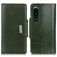 Leather Case Stands Flip Cover Holder M01L for Sony Xperia 5 III Green