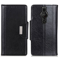 Leather Case Stands Flip Cover Holder M01L for Sony Xperia PRO-I Black