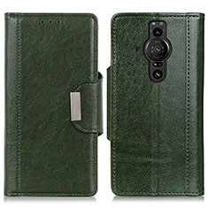Leather Case Stands Flip Cover Holder M01L for Sony Xperia PRO-I Green