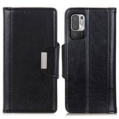Leather Case Stands Flip Cover Holder M01L for Xiaomi Redmi Note 11 SE 5G Black