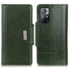 Leather Case Stands Flip Cover Holder M01L for Xiaomi Redmi Note 11S 5G Green