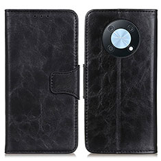 Leather Case Stands Flip Cover Holder M02L for Huawei Nova Y90 Black