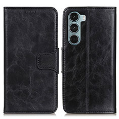 Leather Case Stands Flip Cover Holder M02L for Motorola Moto Edge S30 5G Black